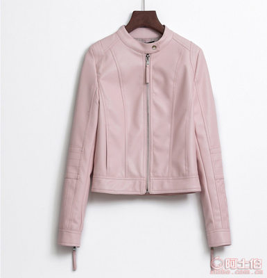【MILUOSIYU机车皮衣女式皮衣短款修身皮夹克PU小外套2017春装机车服厂家直销20160001】平湖市子萱服装店 - 产品库